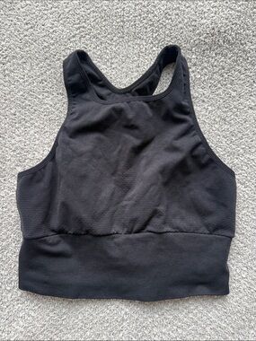 Free People Black High-Neck Sports Bra